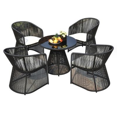 Silla de comedor de metal estilo italiano Silla de café de madera para asientos exteriores de lujo moderno