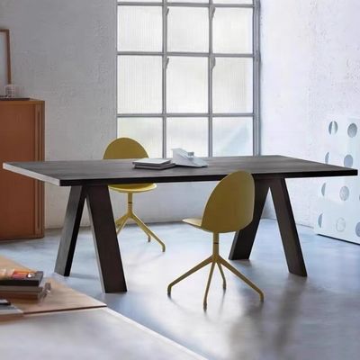 Compras al por mayor Mesa de comedor de madera simple para el restaurante Casa Mesa rectangular personalizada de varios tamaños