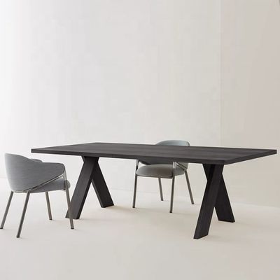 Compras al por mayor Mesa de comedor de madera simple para el restaurante Casa Mesa rectangular personalizada de varios tamaños