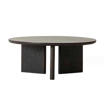 Casa Muebles Modernos de base triangular Mesa de café en color nuez Marco de madera para muebles de comedor