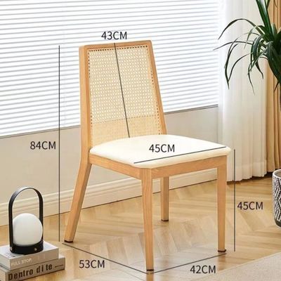 NC/PU Finish de pintura silla de comedor tapizada de madera para diseño nórdico moderno y estilo de madera sólida