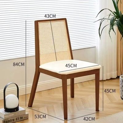 NC/PU Finish de pintura silla de comedor tapizada de madera para diseño nórdico moderno y estilo de madera sólida