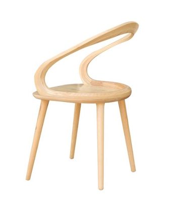 Muebles de restaurante silla de comedor moderna de madera sólida con acabado cerisa y diseño nórdico
