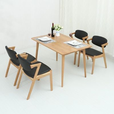 Muebles para el hogar modernos silla de comedor de madera sólida natural para restaurantes silla nórdica muebles de comedor