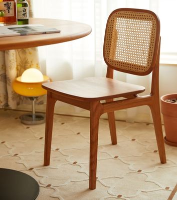 Casa Muebles Moderno tejido natural de ratán silla de comedor de madera sólida para hotel y restaurante