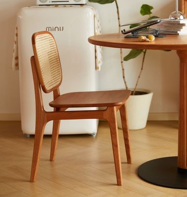 Casa Muebles Moderno tejido natural de ratán silla de comedor de madera sólida para hotel y restaurante