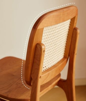 Casa Muebles Moderno tejido natural de ratán silla de comedor de madera sólida para hotel y restaurante