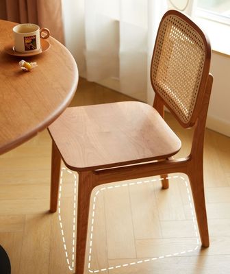 Casa Muebles Moderno tejido natural de ratán silla de comedor de madera sólida para hotel y restaurante