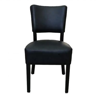 Silla de comedor tapizada de cuero de PU de nuez para cafeterías Restaurantes y banquetes de eventos hoteleros