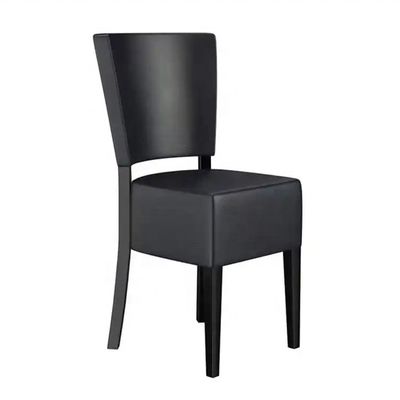 Silla de comedor tapizada de cuero de PU de nuez para cafeterías Restaurantes y banquetes de eventos hoteleros