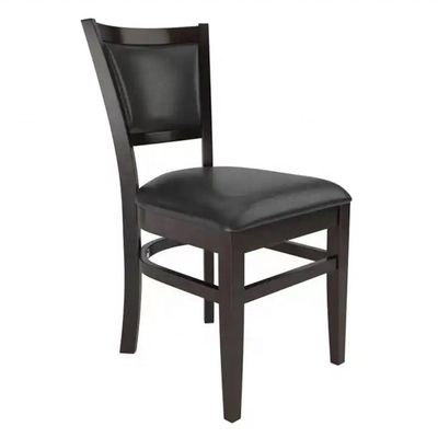 Silla de comedor tapizada de cuero de PU de nuez para cafeterías Restaurantes y banquetes de eventos hoteleros