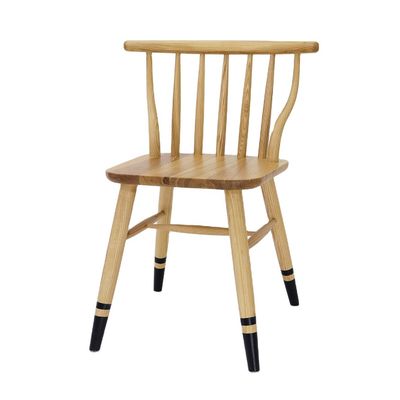 Diseño moderno estilo nórdico exquisita mano de obra Windsor silla de comedor de madera maciza para muebles de asientos de restaurante
