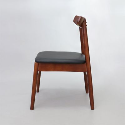 Hotel Restaurante Sillas de comedor de madera maciza con asiento tapizado y opciones personalizables