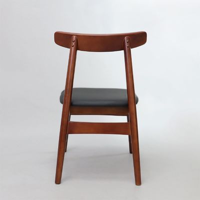 Hotel Restaurante Sillas de comedor de madera maciza con asiento tapizado y opciones personalizables