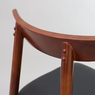 Hotel Restaurante Sillas de comedor de madera maciza con asiento tapizado y opciones personalizables