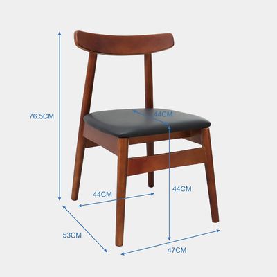 Hotel Restaurante Sillas de comedor de madera maciza con asiento tapizado y opciones personalizables