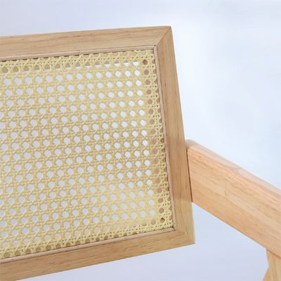 Servicio de OEM W46*D47*H91CM Muebles de madera nórdica Apoyos para espaldas de rotín tapizado Sillas de comedor de madera sólida para hotel restaurante