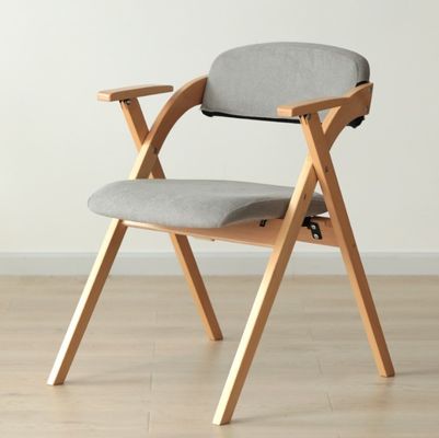 Sillones de madera sólida natural para el comedor moderno con marco de madera de caucho / madera de ceniza