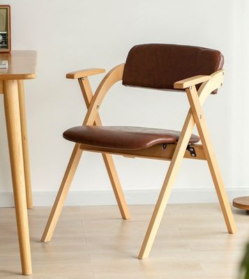 Sillones de madera sólida natural para el comedor moderno con marco de madera de caucho / madera de ceniza