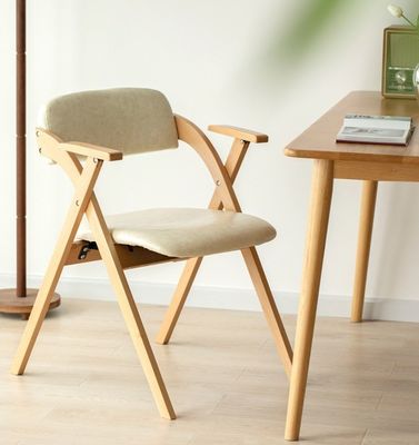 Sillones de madera sólida natural para el comedor moderno con marco de madera de caucho / madera de ceniza