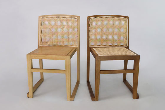 Modern U Reposacorrea de Rattan apilada sillas de comedor de madera sólida sin plegado perfecto para restauración de hoteles mejoramiento y renovación