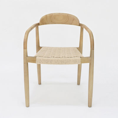 W55*D54*H76CM Muebles para el hogar de diseño moderno silla de comedor de madera sólida tejida a mano