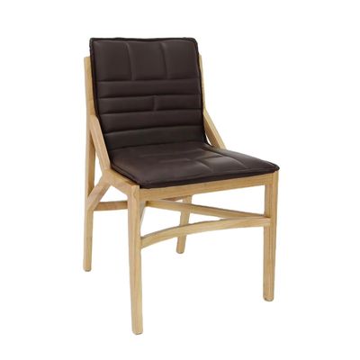 Servicio OEM aceptado silla de comedor de cuero de PU moderna para muebles de madera sólida