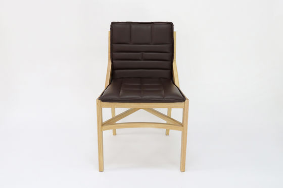 Servicio OEM aceptado silla de comedor de cuero de PU moderna para muebles de madera sólida