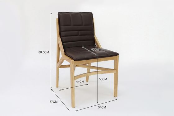 Servicio OEM aceptado silla de comedor de cuero de PU moderna para muebles de madera sólida