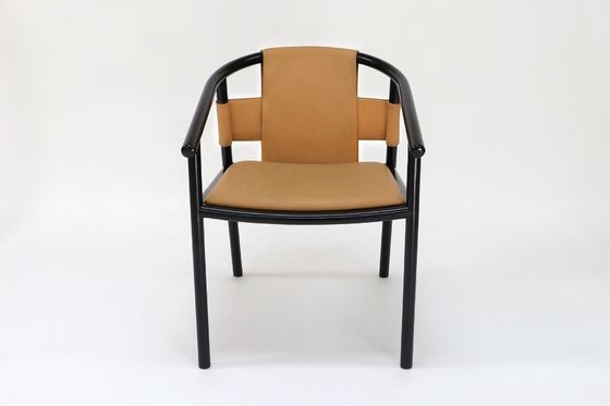 Estilo de diseño moderno Marco de madera Silla marrón Muebles de comedor Muebles de ocio Salón acento sillas de brazos