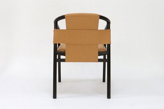 Estilo de diseño moderno Marco de madera Silla marrón Muebles de comedor Muebles de ocio Salón acento sillas de brazos