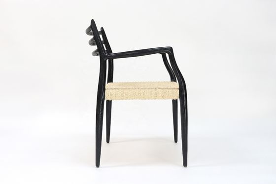 Silla de brazo de madera de estilo japonés Silla de comedor de papel tejido de cordón en estilo industrial japonés nórdico para muebles para el hogar