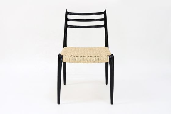 Silla de cuerda para exteriores silla tejida de madera maciza silla sin brazos comodidad comedor comedor sala de estar silla de cuerda muebles sin plegado