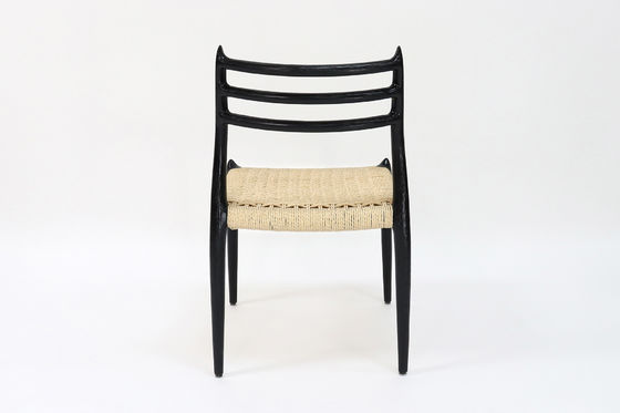 Silla de cuerda para exteriores silla tejida de madera maciza silla sin brazos comodidad comedor comedor sala de estar silla de cuerda muebles sin plegado