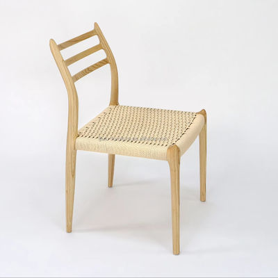Confortable tejido a mano y embalaje de correo estilo moderno silla de cuerda de madera maciza para el exterior muebles de comedor y sala de estar