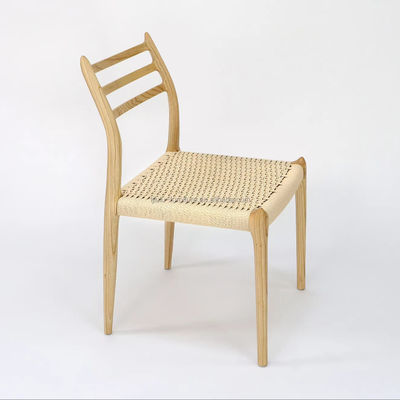 Confortable tejido a mano y embalaje de correo estilo moderno silla de cuerda de madera maciza para el exterior muebles de comedor y sala de estar