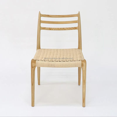 Confortable tejido a mano y embalaje de correo estilo moderno silla de cuerda de madera maciza para el exterior muebles de comedor y sala de estar