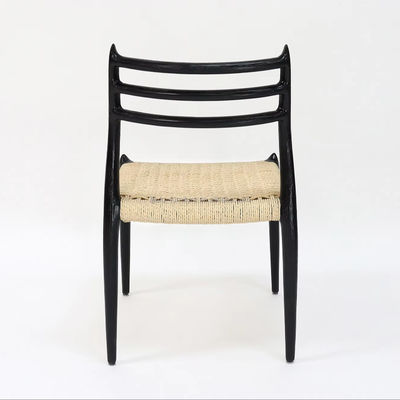 Confortable tejido a mano y embalaje de correo estilo moderno silla de cuerda de madera maciza para el exterior muebles de comedor y sala de estar