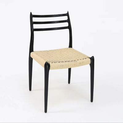Confortable tejido a mano y embalaje de correo estilo moderno silla de cuerda de madera maciza para el exterior muebles de comedor y sala de estar