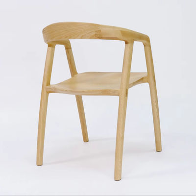 Silla de comedor de madera sólida con acabado de nitrolacquer y NO diseño plegado a razonable en madera de ceniza