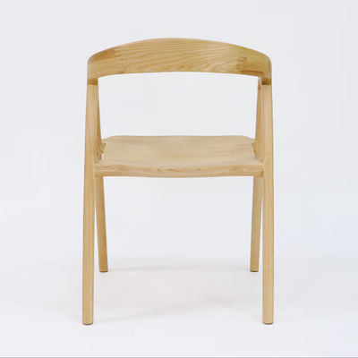 Silla de comedor de madera sólida con acabado de nitrolacquer y NO diseño plegado a razonable en madera de ceniza