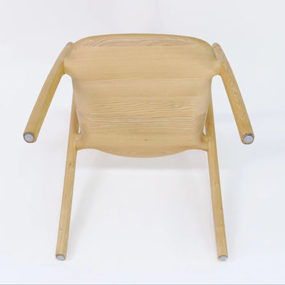 Silla de comedor de madera sólida con acabado de nitrolacquer y NO diseño plegado a razonable en madera de ceniza