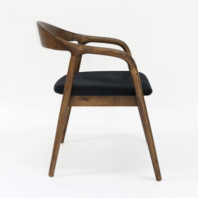 Muebles para restaurantes modernos Silla de comedor de madera maciza con función plegable y tapicería de tela W56*D55.5*H73.5CM