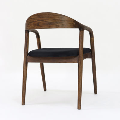 Muebles para restaurantes modernos Silla de comedor de madera maciza con función plegable y tapicería de tela W56*D55.5*H73.5CM