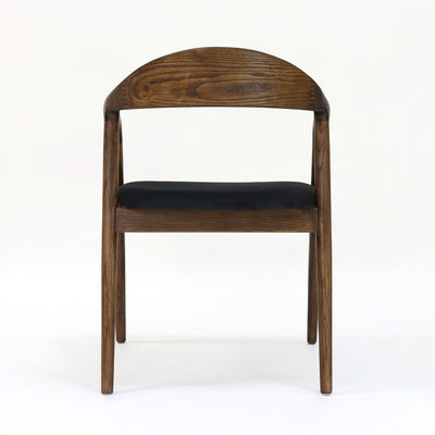 Muebles para restaurantes modernos Silla de comedor de madera maciza con función plegable y tapicería de tela W56*D55.5*H73.5CM