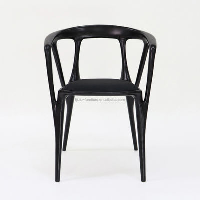 Silla de comedor de madera artística de tela personalizada tapizado de madera sólida para una solución de asientos de restaurante moderno
