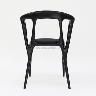 Silla de comedor de madera artística de tela personalizada tapizado de madera sólida para una solución de asientos de restaurante moderno