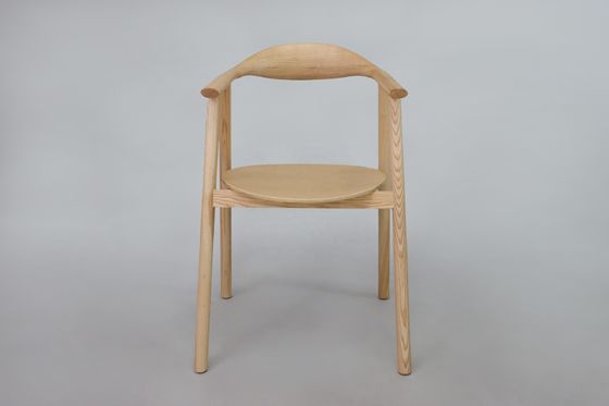 Silla de comedor de madera de ceniza sólida totalmente montada para muebles para el hogar en restaurante moderno