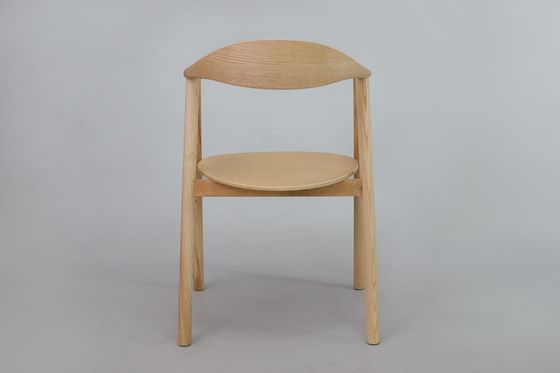Silla de comedor de madera de ceniza sólida totalmente montada para muebles para el hogar en restaurante moderno