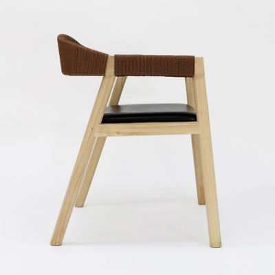 Instalaciones de ocio Silla de comedor de madera maciza para restaurantes Cordón tejido a mano Sencillez general Muebles para el hogar